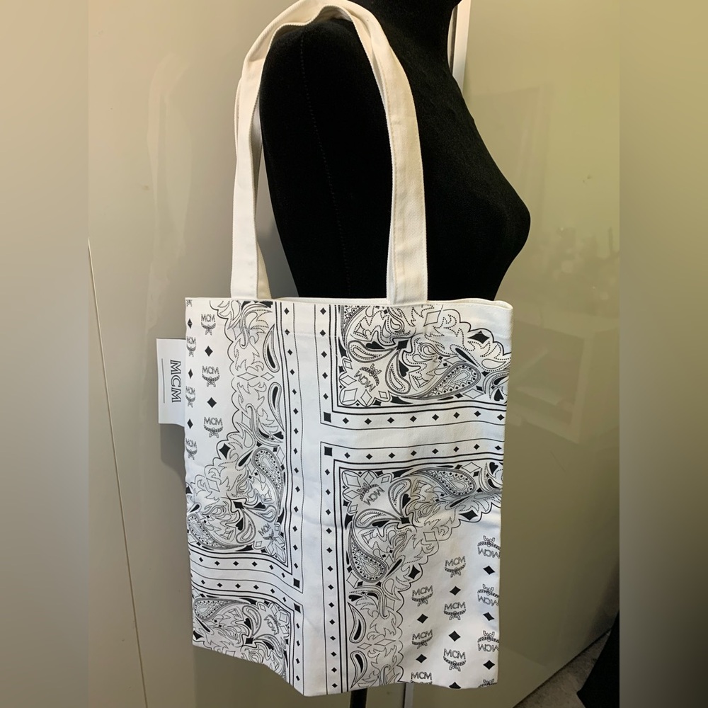 MCM Monochrome Canvas Tote